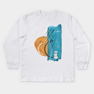 Calm zen art #zen #modern Kids Long Sleeve T-Shirt